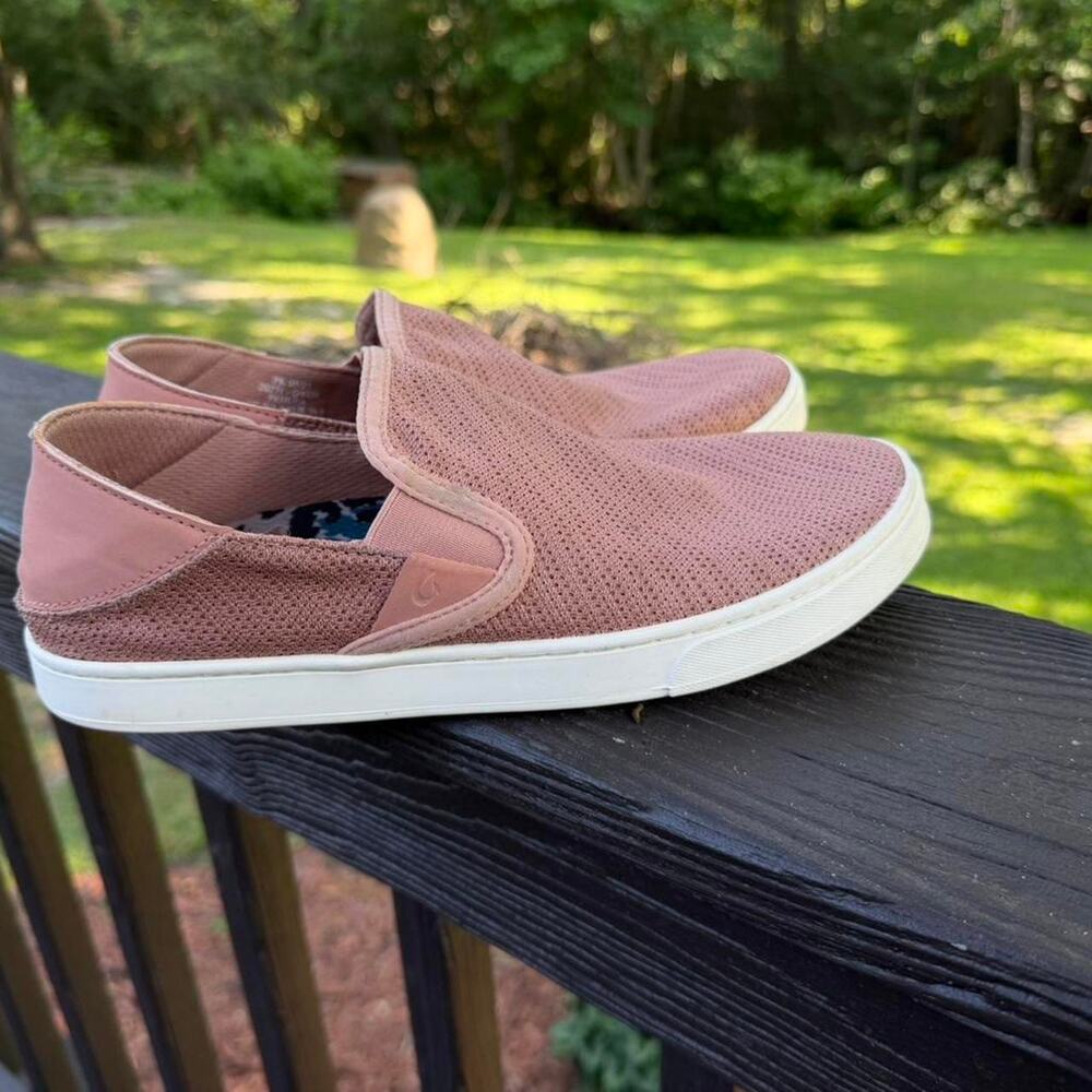 OluKai Pehuea Slip-On Sneakers Gorpcore Dusty Rose Pink Mesh Casual Comfort